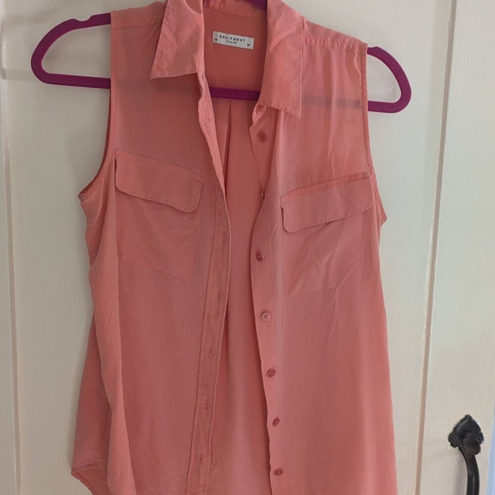 Equipment Silk Signature Sleeveless XS